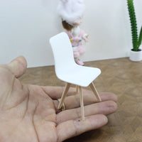 DIY Miniature Dollhouse Round Dining Table and Chairs Set for OB11 Dolls
