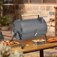 Portable Zibo Barbecue Grill for Home Use, Double-Sided Charcoal Grill, Outdoor Camping Smoker Grill