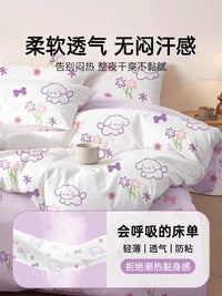 Disposable 4-Piece Bedding Set: Thickened Bed Sheet, Duvet Cover, Pillowcase, and Anti-Dirt Fitted Sheet for Travel, Business Trips, Hotel Use