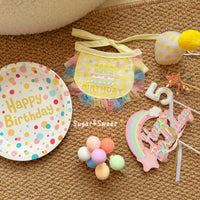Pet Birthday Party Set with Bandana, Hat, Cake, and Candles for Cats and Dogs
