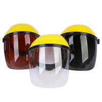 Lightweight Head-Mounted PVC Welding Face Shield for Splash and Impact Protection