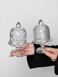 Glass Cake Stand with Dome Cover for Buffet, Dessert, and Breakfast Display