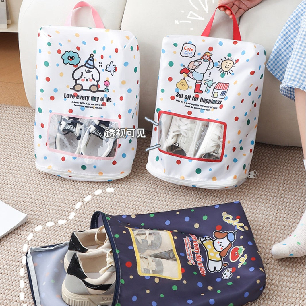 Portable Visible Shoe Storage Bag for Travel and Business Trips, Dustproof Waterproof Shoe Pouch for Sneakers