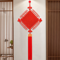 Large Chinese Knot Wall Hanging with "Fu" Character for New Home Decor and Entryway