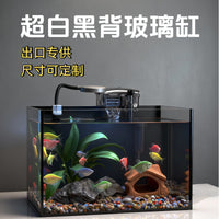 Crystal Clear Glass Aquarium Tank for Fish and Turtles, Desktop Eco-Cycle Filter Ready