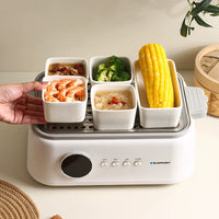Ceramic Square and Rectangular Bowls for Hot Pot, BBQ, Snacks, Desserts, and Steaming