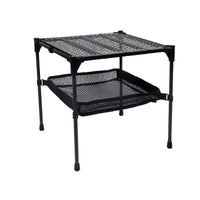 Portable Lightweight Carbon Fiber Folding Camping Table with Storage Net for Outdoor Travel
