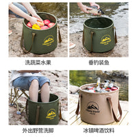 Portable Folding Bucket for Camping, Fishing, and Outdoor Activities - Multi-functional Foot Bath and Water Carrier