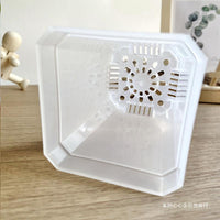 Clear Octagonal Thickened Plastic Succulent Planter Seedling Pot