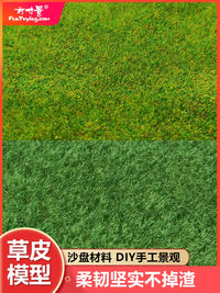 Miniature Artificial Grass Mat for DIY Model Scenery, Train Layouts, and Photography Backdrops