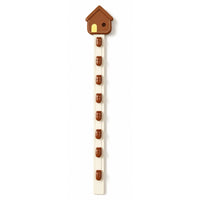 Nordic Birdhouse Wall Mounted Coat Rack with Hooks, Punch-Free Entryway Organizer