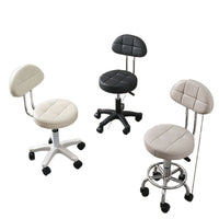 Adjustable Swivel Salon Stool with Wheels for Beauty, Hair, and Nail Salons