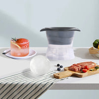 Silicone Sphere Ice Ball Maker Mold for Whiskey and Cocktails, Reusable Ice Cube Tray