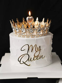 Crystal Crown Cake Topper for Birthdays and Celebrations