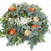 Artificial Eucalyptus Wreath for Door & Wall Decor, Ins-style Greenery Garland for Weddings & Home