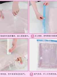 Vacuum Storage Bags for Comforters, Clothes, and Travel - Thickened Transparent Space Saver Bags