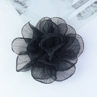 20cm Oversized Organza Fabric Flower Brooch DIY Rose Apparel Accessory