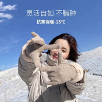 Women's Winter Warm Touchscreen Wool Gloves for Cycling and Driving
