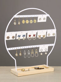 Minimalist Iron Art Earring Holder Stand for Studs and Dangles, Jewelry Display Organizer for Booths and Retail