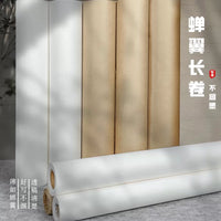 Woven Cicada Wing Xuan Paper Roll for Calligraphy and Painting, Semi-Sized, Transparent Tracing, Fine Line Drawing