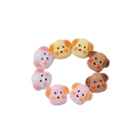 Cute Cartoon Simulation Dog Head Perforated Resin Accessories DIY Handmade Creative Bracelet Beaded Material
