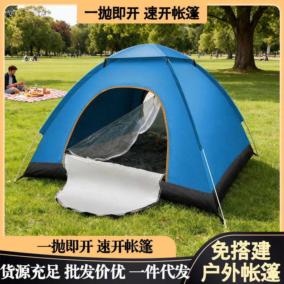 Automatic Pop-Up Camping Tent for Outdoor Overnight Stays, Portable and Rainproof