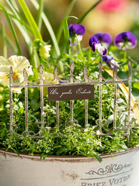 Vintage Iron Art Fence Plant Pot Decor for Garden Balcony