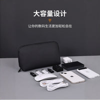 Men's Wear-Resistant PU Leather Digital Organizer Clutch Bag for Business Travel