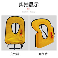 Portable Inflatable Life Vest for Adults - High Buoyancy Folding Life Jacket for Swimming, Fishing, and Vehicle Use