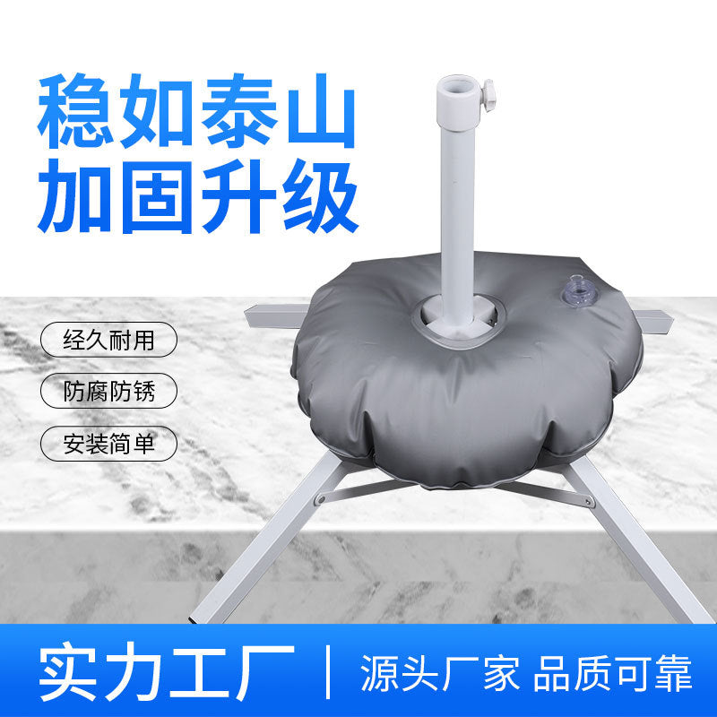 Heavy-Duty Outdoor Umbrella Base for Patio Market Umbrellas, Foldable Plastic Stand with Water Fillable Option