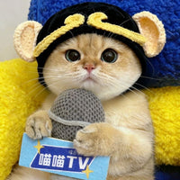 Pet Cat Dog Knitted Hat Headwear Funny Costume Accessory