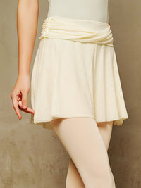 Women's A-Line Anti-Exposure Mesh Skirt for Ballet Dance, Figure Skating, Yoga, and Sports