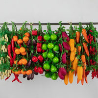 Artificial Vegetable and Fruit Hanging String Decor for Farmhouse Kitchen Display