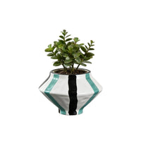 Luxury Ceramic Planter Pot for Indoor Plants, Diamond Pattern