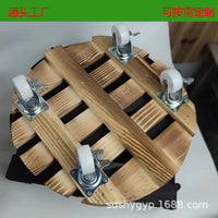 Wooden Plant Pot Caddy with Wheels, Heavy Duty Rolling Plant Stand for Indoor Outdoor Use