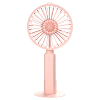 2024 Portable USB Rechargeable Mini Handheld Fan with Phone Holder for Office and Students