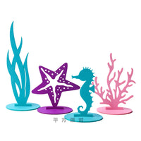 Mermaid Theme Party Decoration Set with Felt Ornaments and Balloons