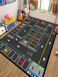 Cartoon Traffic Playmat for Kids' Room and Early Education