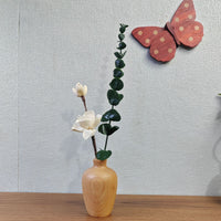 Creative Home Decor Solid Wood Mini Vase Ornament for Desk, Balcony, or Car