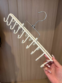 Rotating Double-Row Hanger for Scarves, Belts, and Lingerie - Space-Saving Closet Organizer