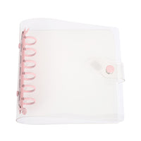 A7 Transparent PVC 6-Ring Binder Notebook with Detachable Soft Cover for Students