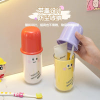 Dopamine 3-in-1 Portable Travel Wash Cup Set for Couples, Business Trips, Toothbrush and Toothpaste Storage