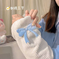 Bowknot Sleeve Protectors for Office Work and Students, Long Anti-Stain Arm Sleeves
