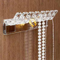 Behind-Mirror Jewelry Organizer with Hooks for Necklaces, Bracelets, and Earrings - Wall-Mounted Display Rack