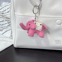 Handmade Felt Elephant Keychain Pendant Bag Charm