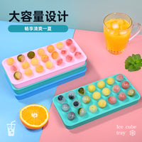Large Capacity Silicone Ice Cube Tray with Lid, Easy Release Round Ice Ball Maker for Home Use
