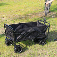 7-inch Off-Road Wheel Outdoor Camping Cart with All-Terrain Wheels and Canopy