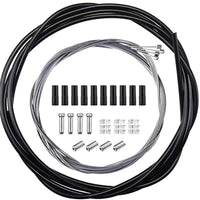Bicycle Brake & Derailleur Cable Housing Kit with End Caps, Universal for V-Brake & Disc Brake