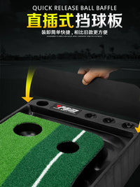 Indoor Golf Putting Green Practice Mat with Putter for Kids and Adults