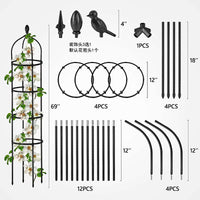 Modular Garden Trellis for Climbing Plants, Roses, and Vines